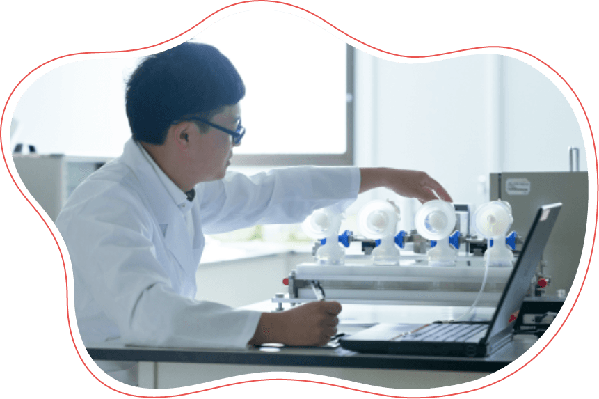 Researcher in lab