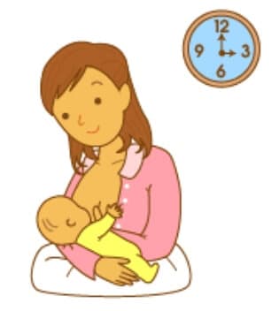 Mother and baby lying on cream knit blanket